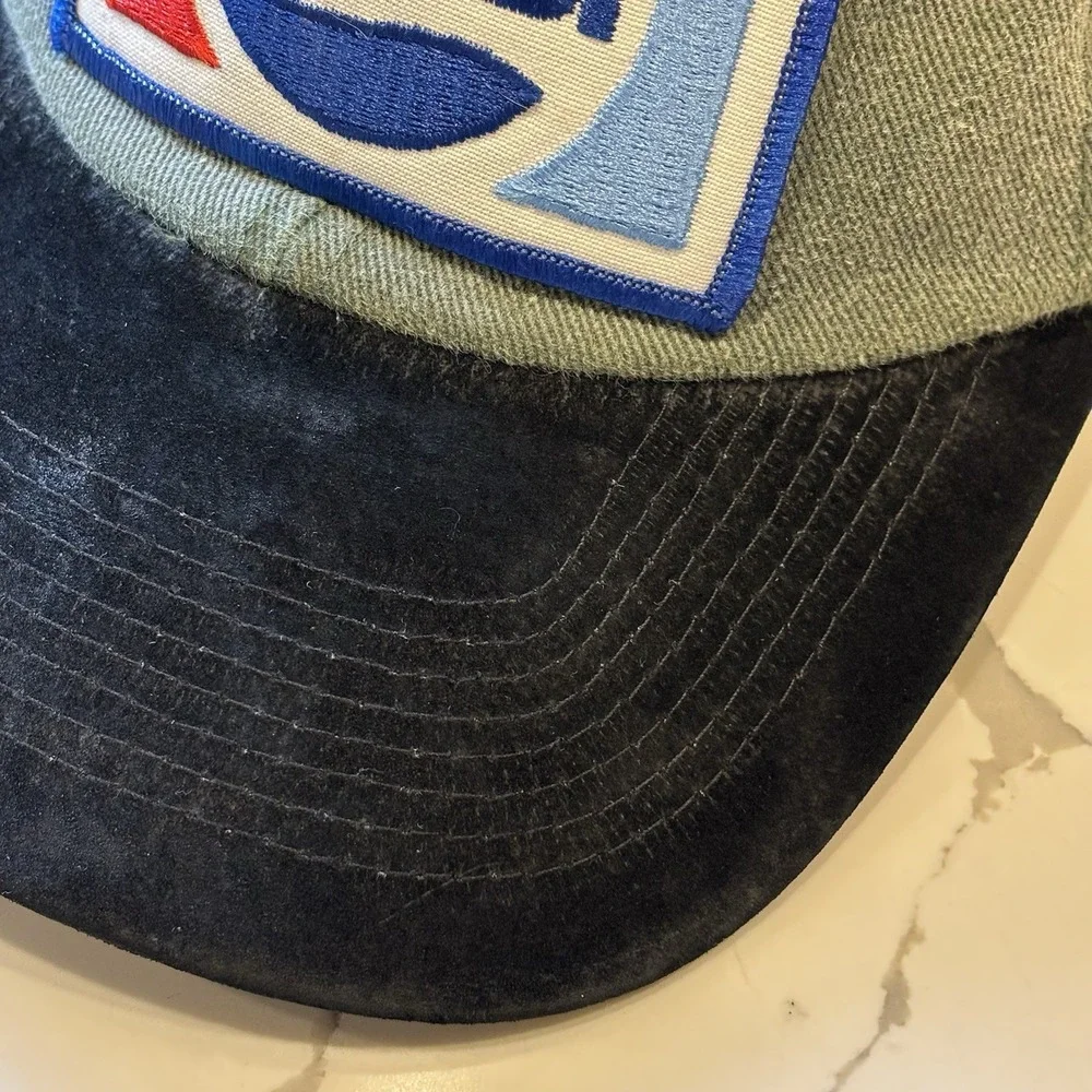 Vintage Toppers Pepsi Cola Hat Strapback Trucker Cap Embroidered Suede Brim‎